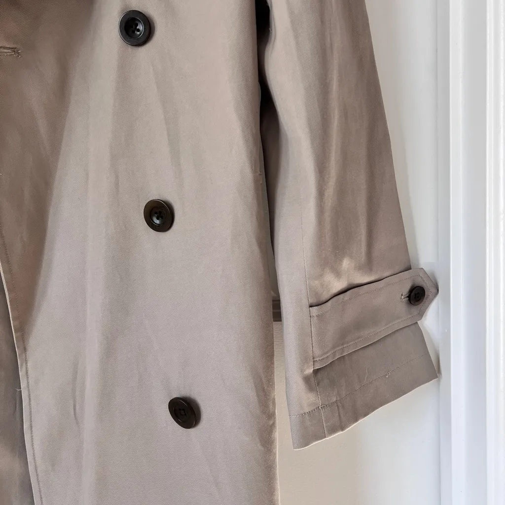 Jenni Kayne Women's‎ Belted Cotton Blend Trench Coat Light Tan Size Medium NWT - Image 8