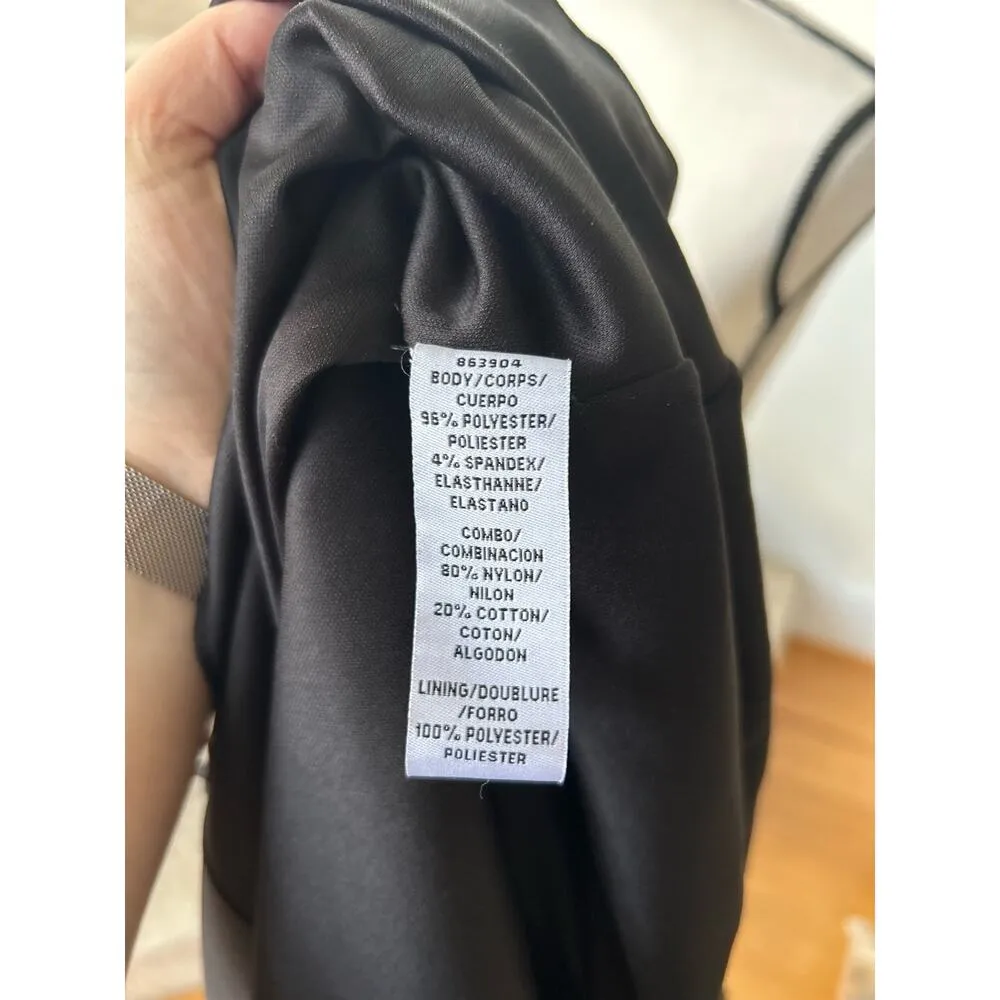 JS Collections Ottoman Black Full Length Lace Panel Sleeveless Gown - Image 7