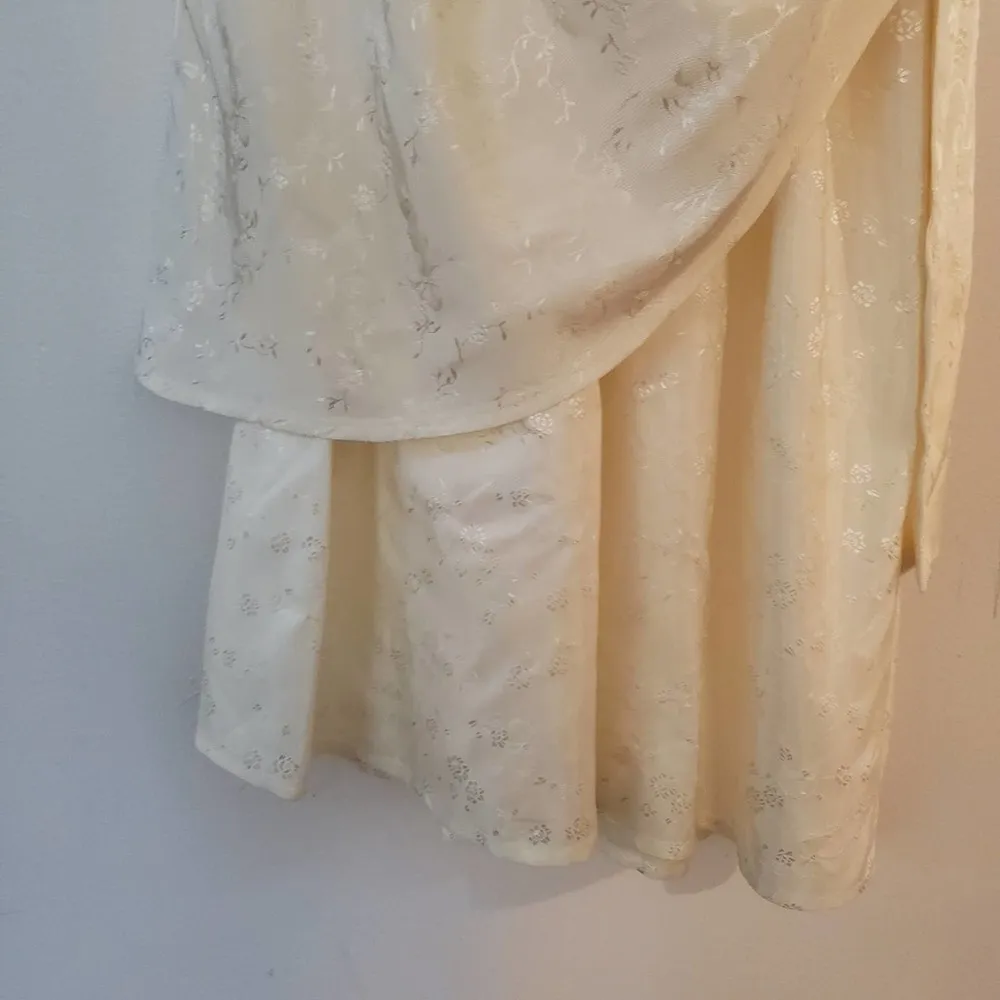 Vintage 90s Gunne Sax Ivory Backyard Beach Casual Punk Wedding Dress Small - Image 8