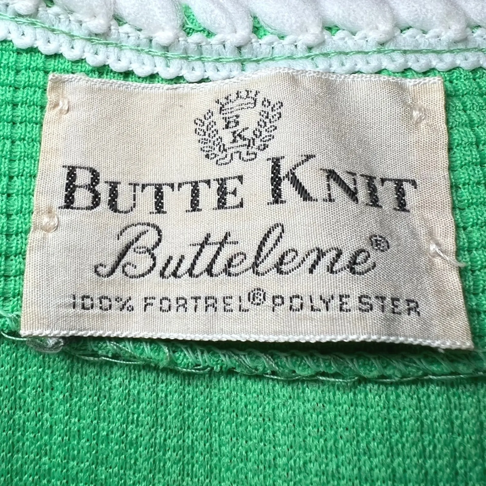 Butte Knit Buttelene Vintage Blazer Cardigan Womens Medium Green Textured Open - Image 4
