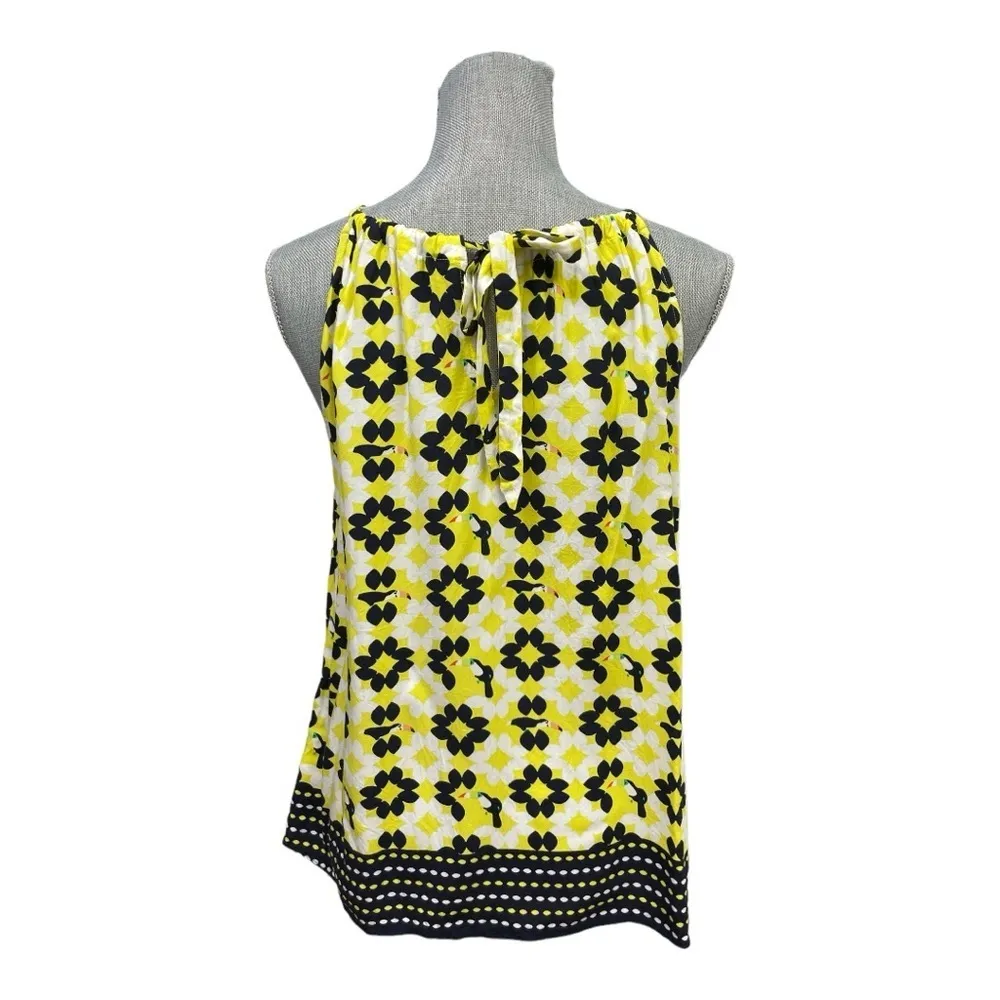 Crown & Ivy Yellow and Black Top with Tropical Tucan Bird Size L - Image 3