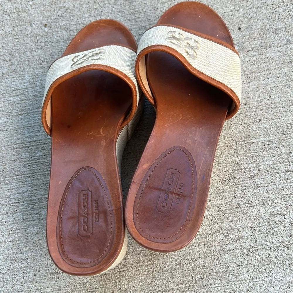 Coach  Jaci Open Toe Slide Wedges - Image 5