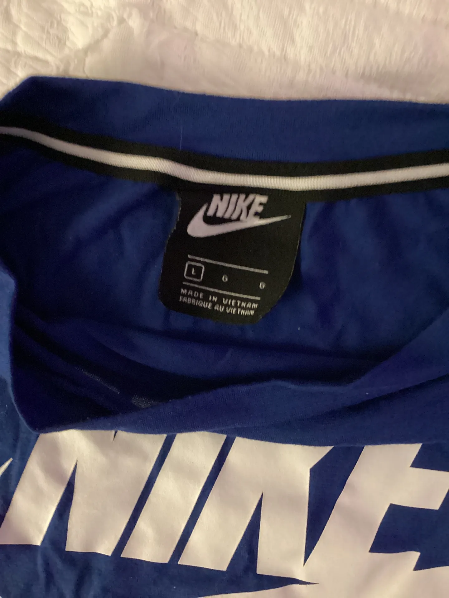 Nike Royal Blue  Cropped Tee - Image 3