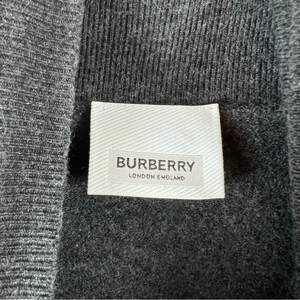 Burberry Gray Knit Turtleneck Sweater Size Large - Image 5