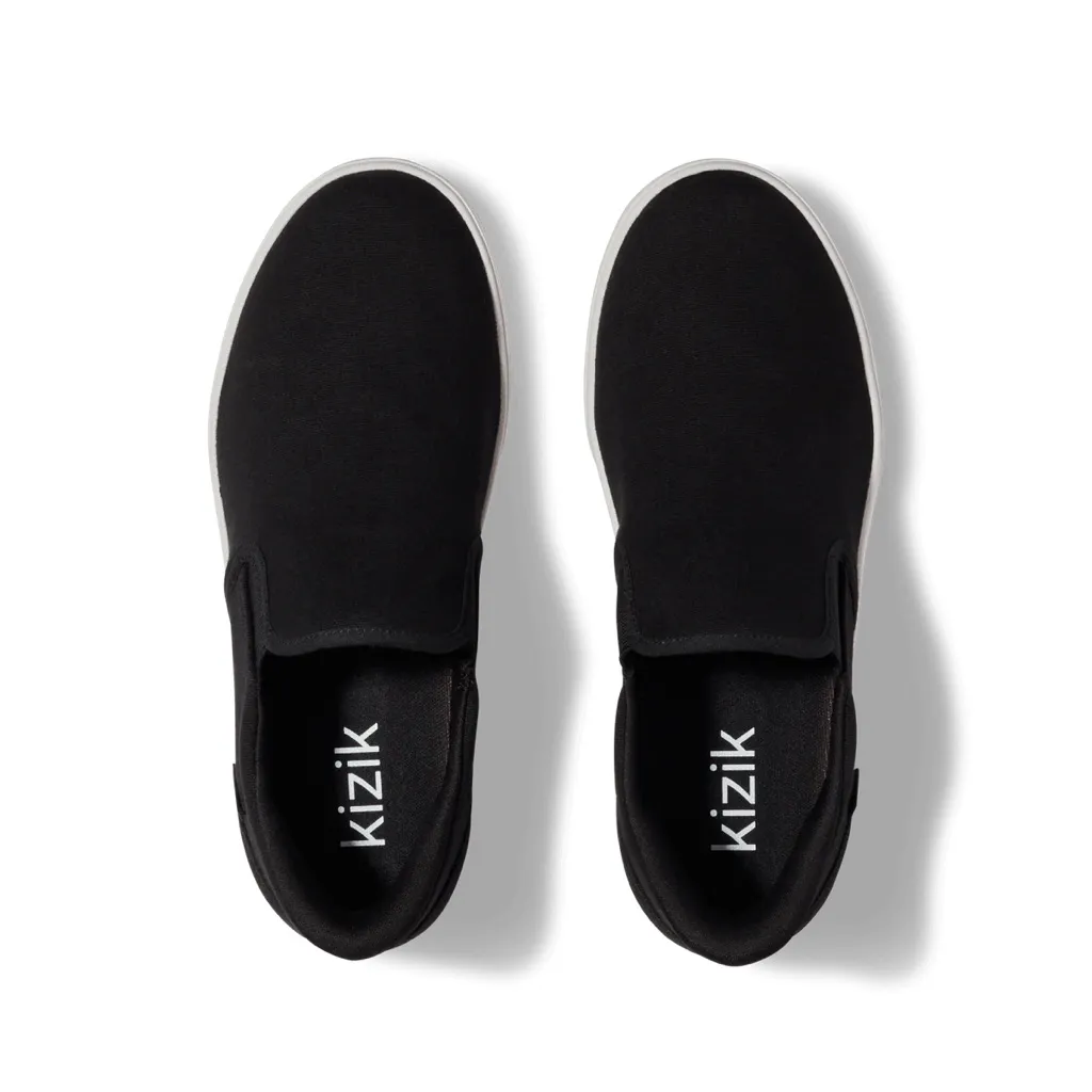 Kizik Venice Slip On Shoe Women’s 8 Wide Black Canvas Hands Free Casual Sneaker - Image 3
