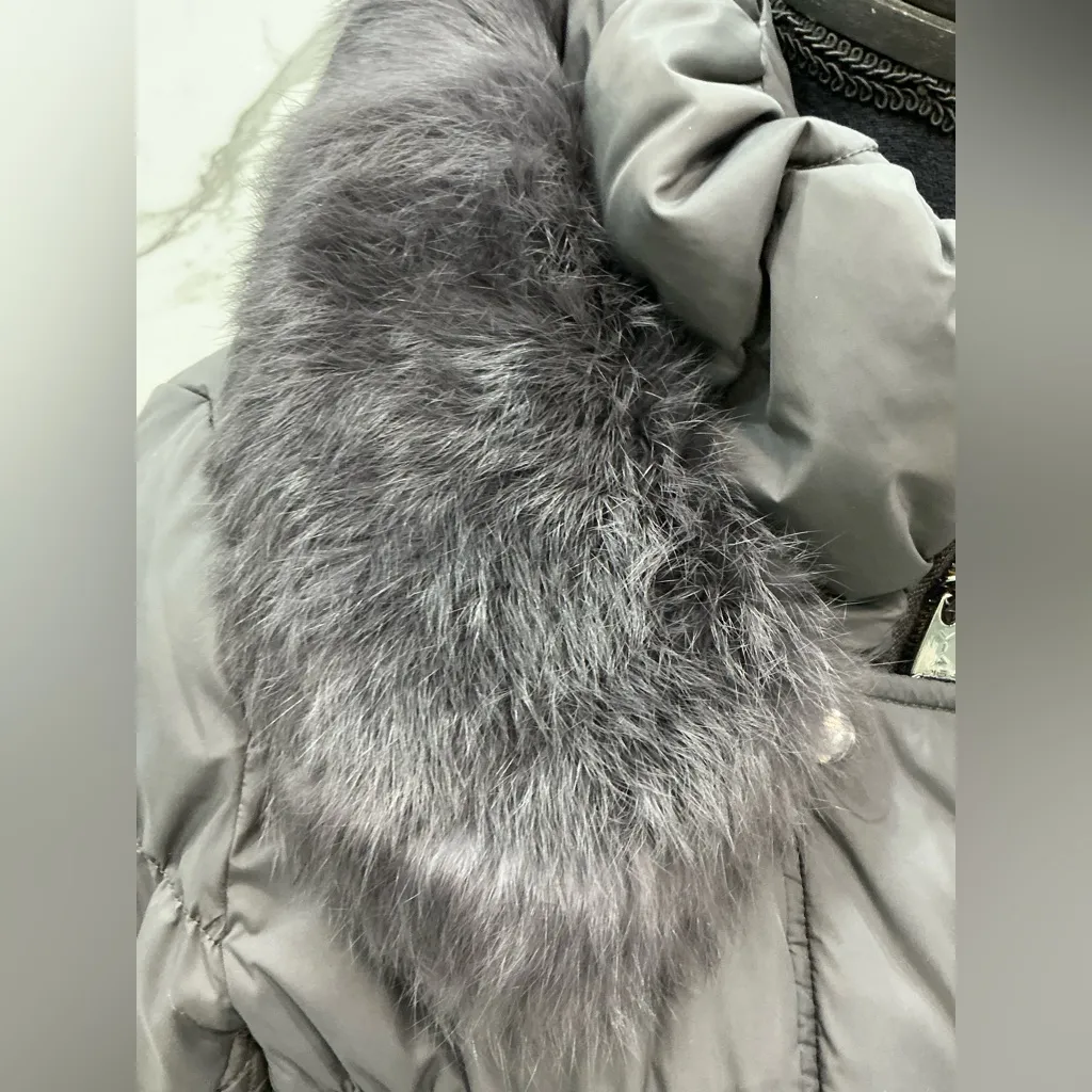 Nice comfy real fur collar coat ❄️❄️❄️ Gray Size M - Image 6