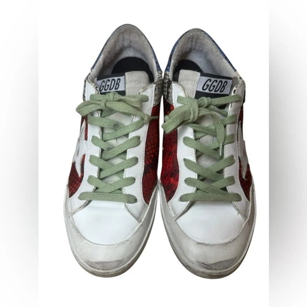 Golden Goose Superstar Sneaker Multi Color Snake White Star Size 41 or US 11 - Image 4