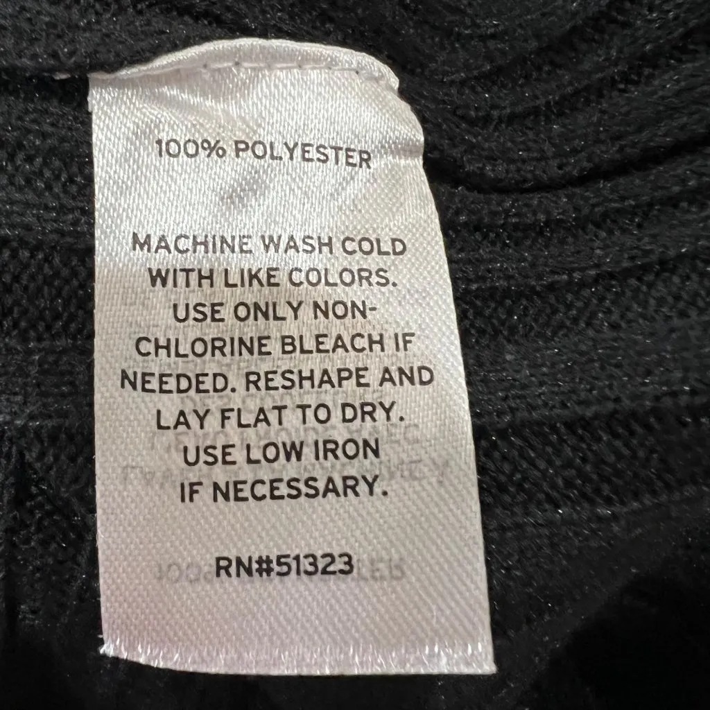 Halogen Black Ribbed Knit V-Neck Sleeveless A-Line Dress Size XS NWOT - Image 7