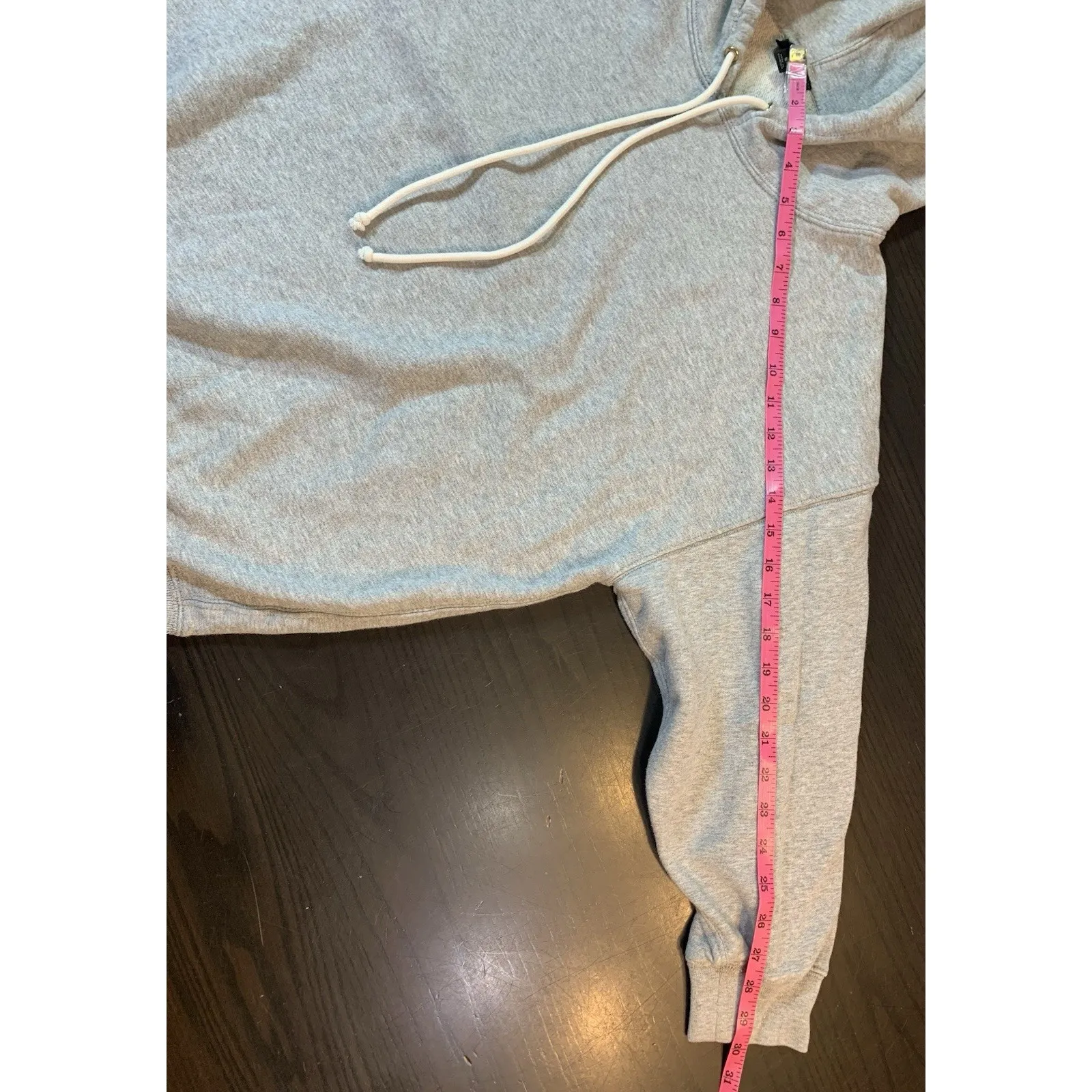 J Crew Gray Hoodie‎ XS Basic Normcore Gym Workout Run Walk Sweatshirt - Image 12