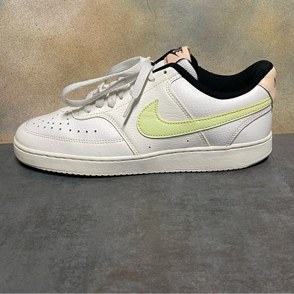 Nike Court Vision  White/Green Women's Leather Tennis Shoes Size 9 - Image 13