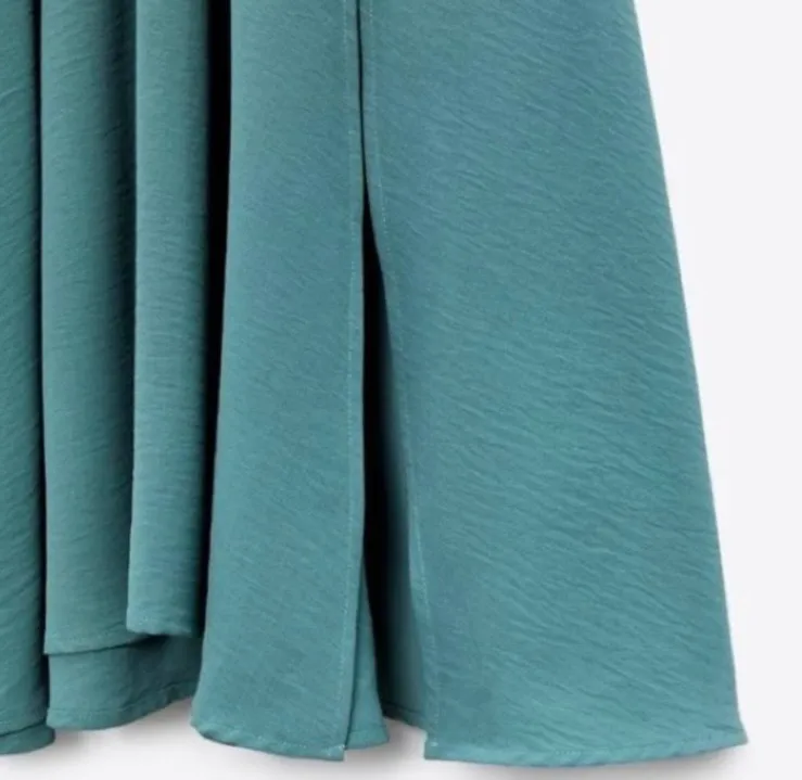 ZARA Green Belted Wrap Casual Maxi Dress - Image 9