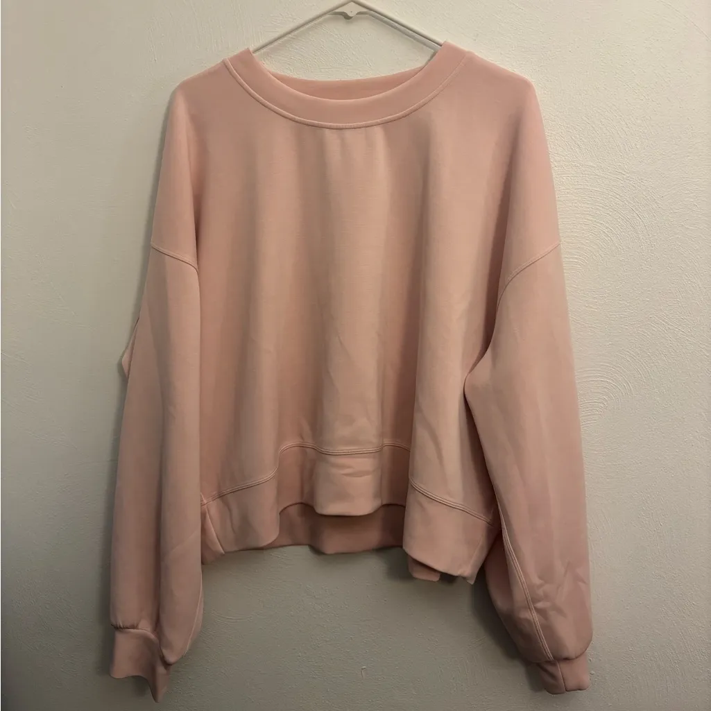 Lululemon Softstreme Perfectly Oversized Cropped Crew Size 14 - Image 3