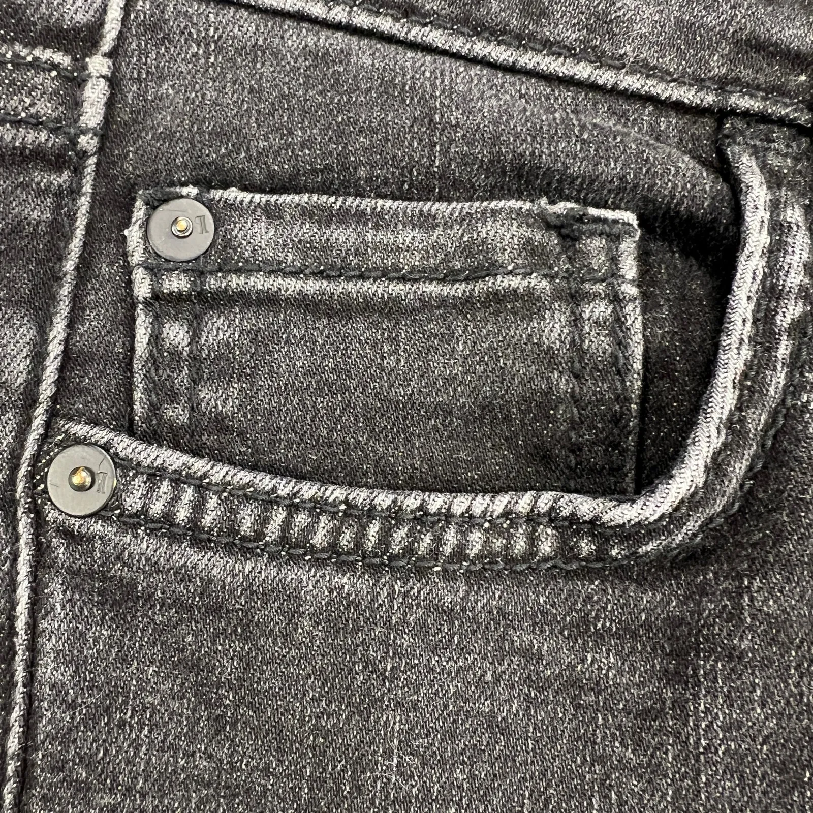 Pilcro and the Letterpress High-Rise Flare Seamed Leg Black Jeans Size 26 - Image 7