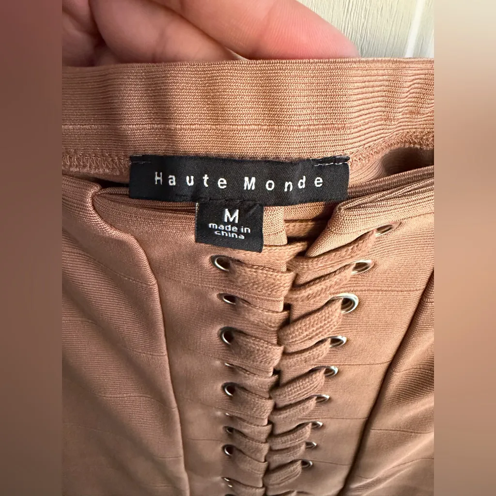 HAUTE MONDE Skirt Corset Bandage Bodycon Camel Beige,
Size Medium - Image 2