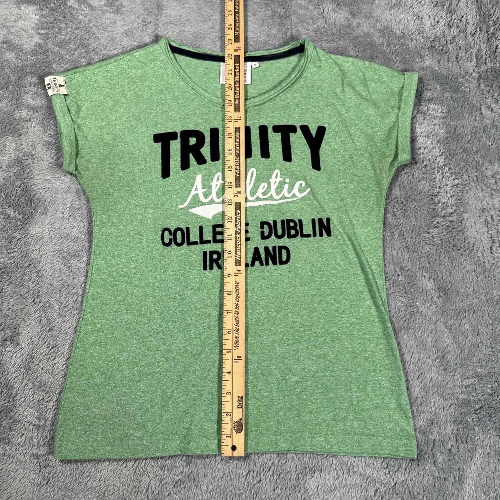 Women's Trinity College Dublin 1592 T Shirt Official Product SZ M Green Felt - Image 5