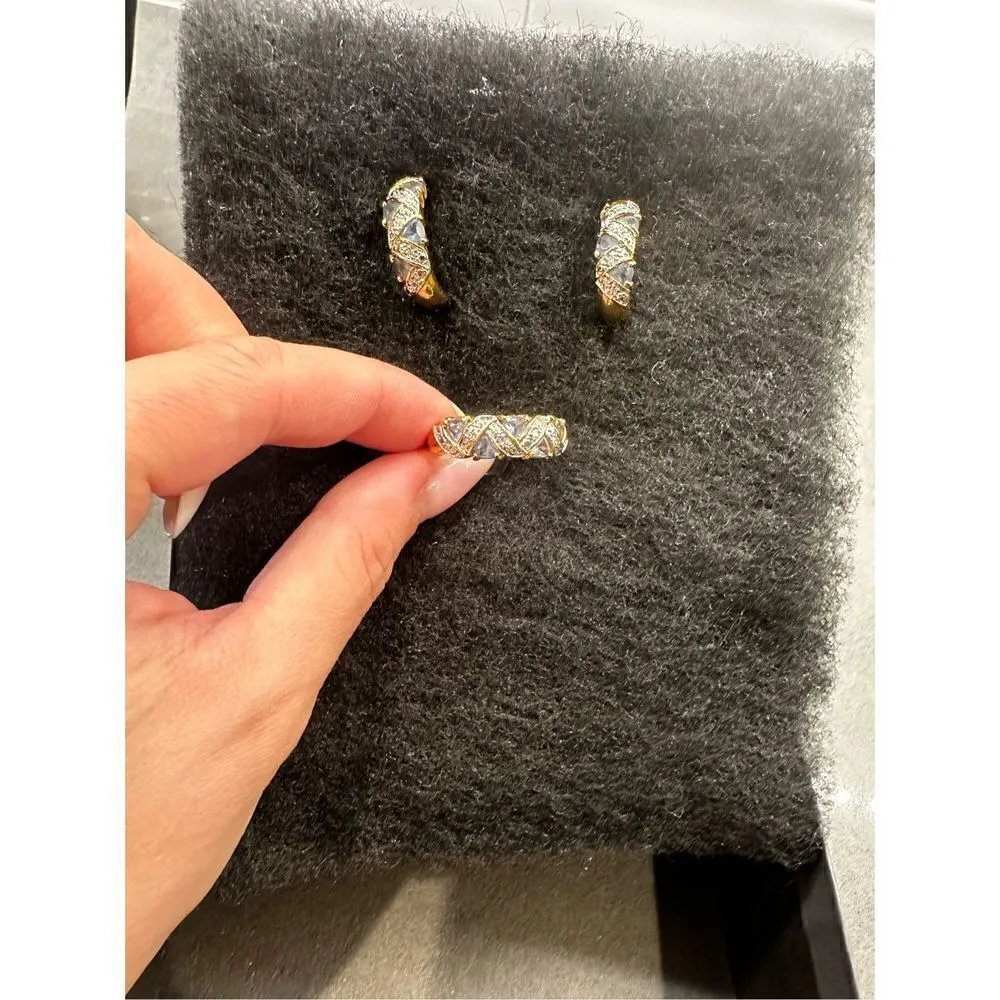 3 Piece Jewelry Set Gold - Image 4