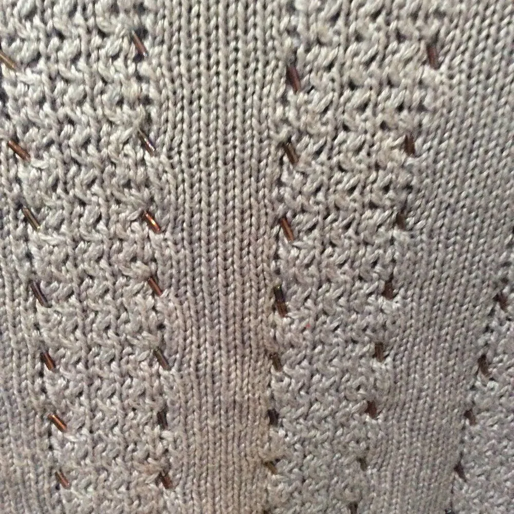 Vintage Haband grandmacore sweater embellished lavender Small S Crew neck Purple - Image 5