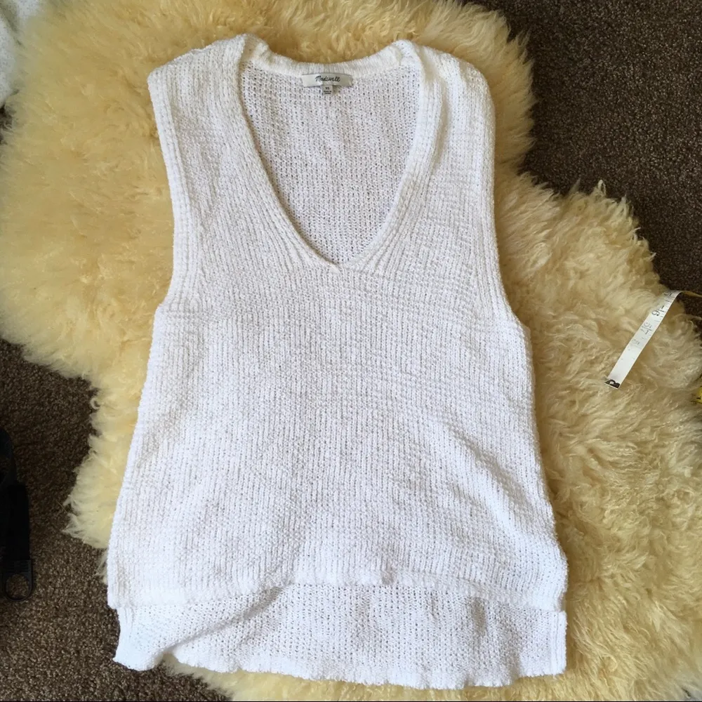 Madewell Stitchweave Sweater Tank Chunky Knit Tank - Image 4