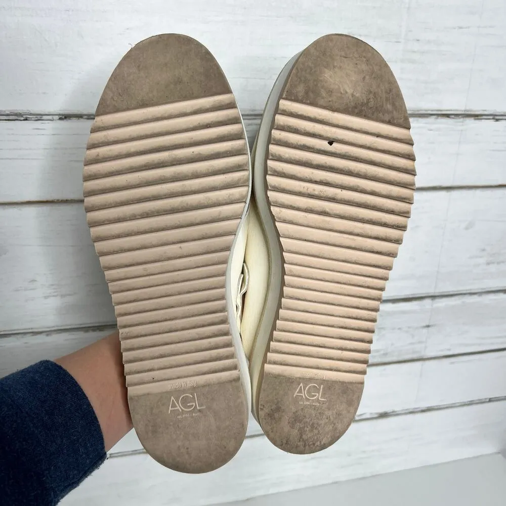 AGL Marta Cris Cross White Sandals Shoe Size 9.5 - Image 8