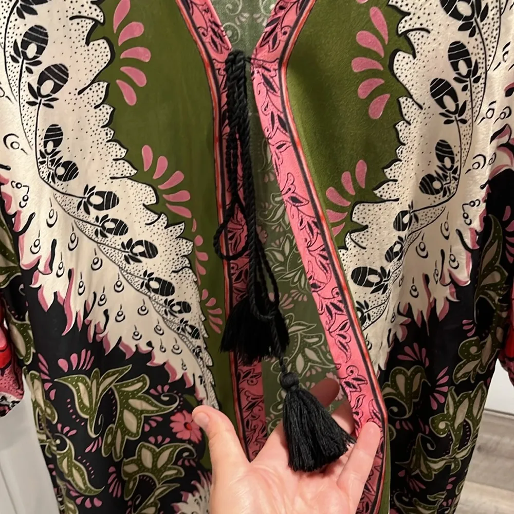 AGUA BANDITA (NWT) Isabelle Kimono, Multicolor Floral, Size OS - Image 6