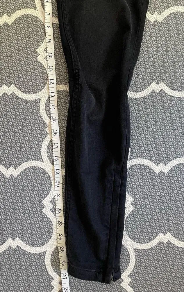 Maje moto leather black denim zip skinny jeans - Image 10