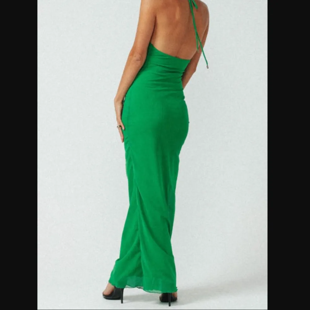 Princess Polly Jagger & Stone Emily Green Mesh Halter Cut Out Maxi Dress 2 - Image 6