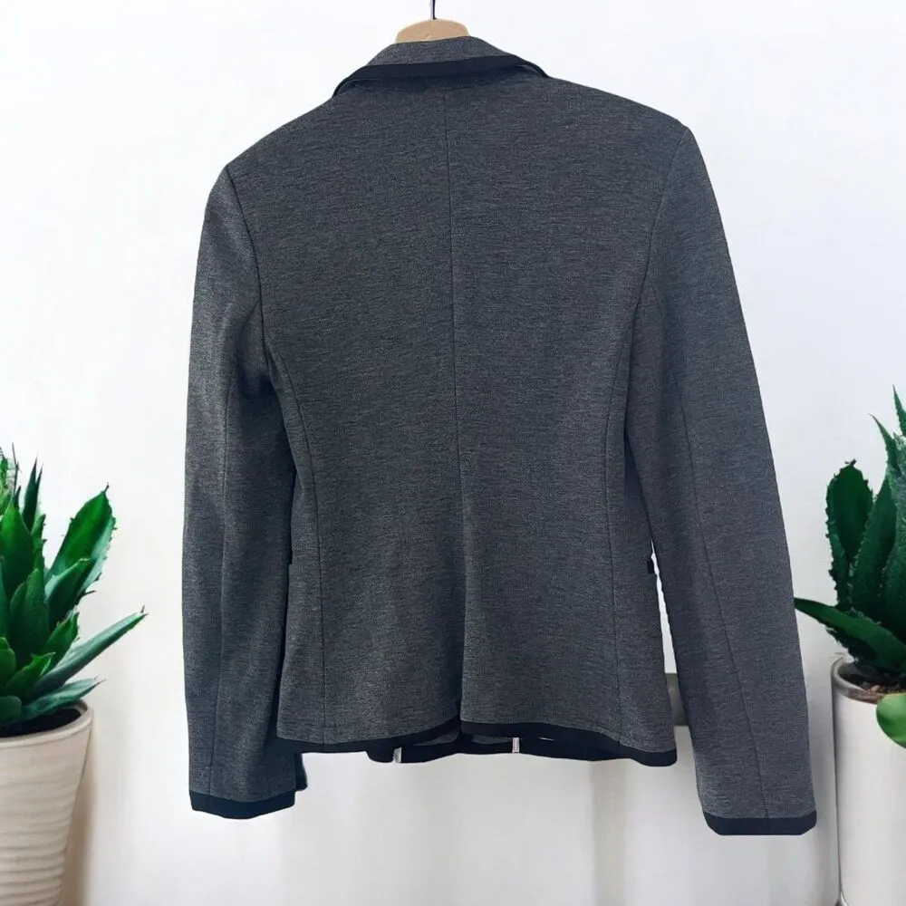 Express Ponte Stretch Knit Academy Blazer with Piped Trim - XS - Image 3