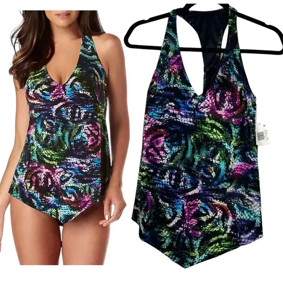 Magicsuit Cobra Taylor Swim Tankini Top (No Bottoms) Size 8 NEW Green - Image 2