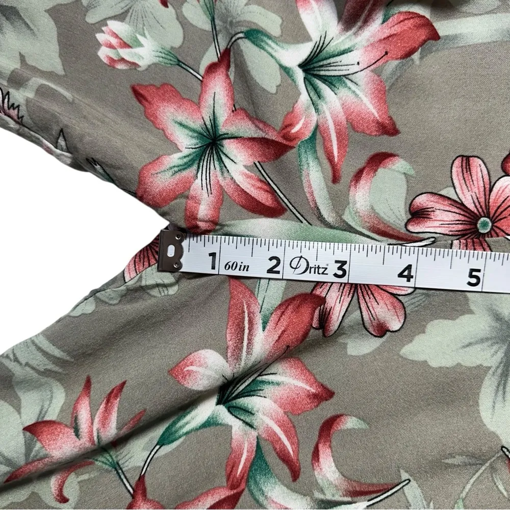 Unbranded Spring Summer Floral Green Pink Spaghetti Strap Romper Size M - Image 5