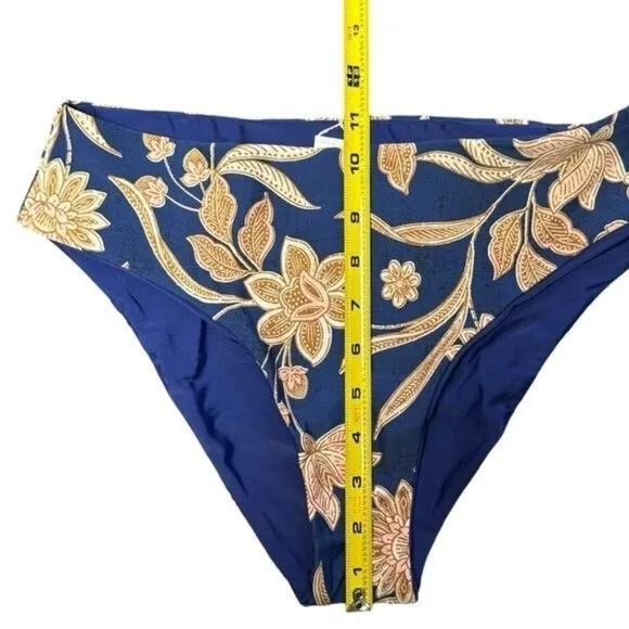 NEW Cupshe Blue and Orange Paisley Floral Print Bikini Resort Coastal Vacation S - Image 8