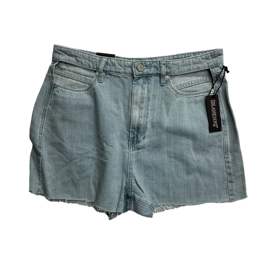 Blank NYC Women's Cut Out Pockets High Waist Raw Hem Denim Shorts Size 30‎ - Image 6