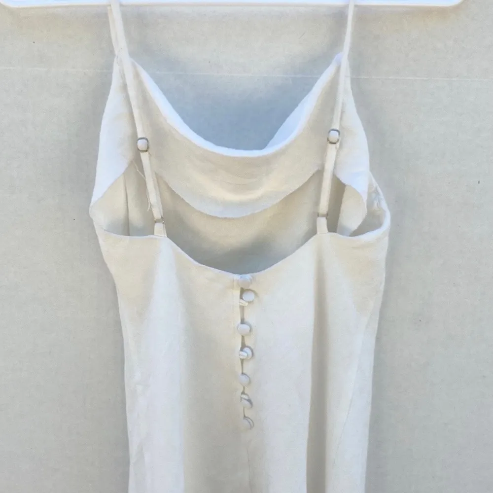 NWOT Princess Polly Womens Size 0 white Cheri cowl neck button back Mini dress - Image 8