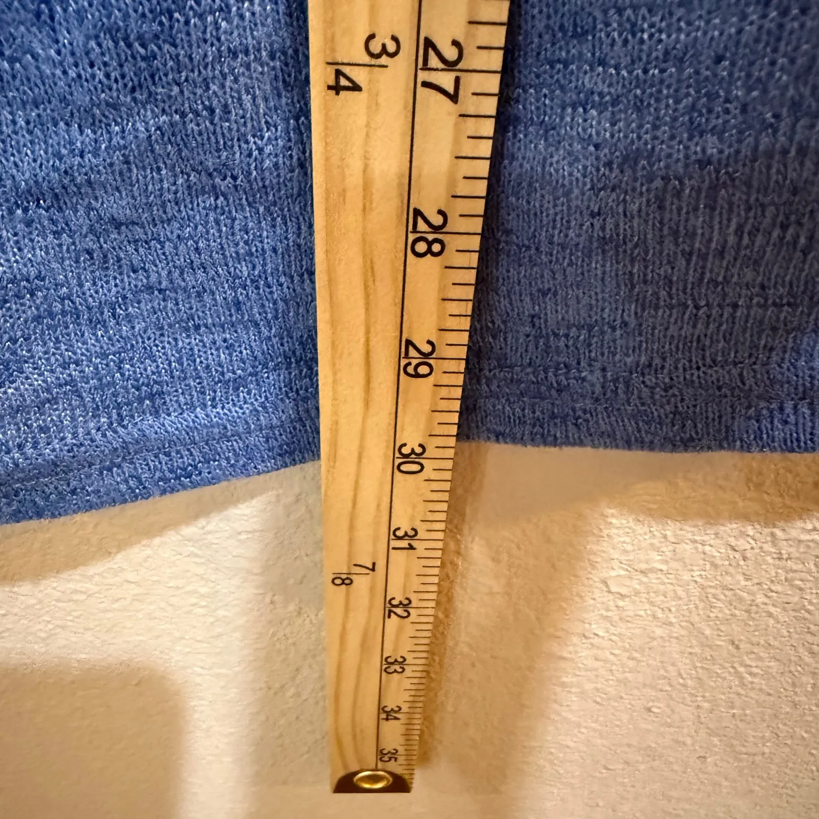 Soft Surroundings Blue Pullover Top Long Sleeve Zipper Front‎ Women's - Image 4