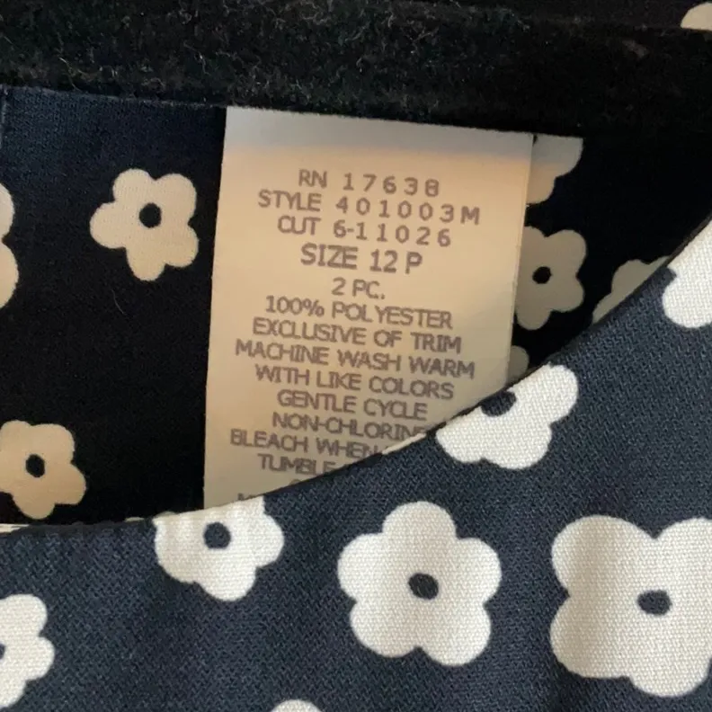 Womens Sleeveless black/White Flower Print Maxi Dress Sz 12P Black - Image 7