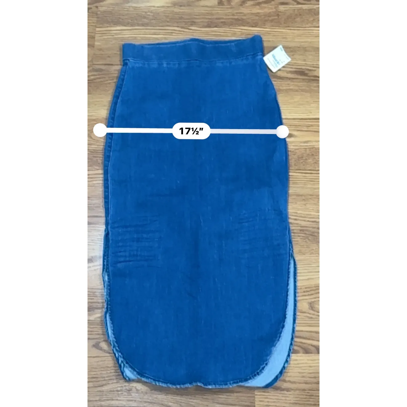 FRANK & EILEEN Unforgettable Denim Skirt In blue 1977 Medium Denim Wash size 4 - Image 4