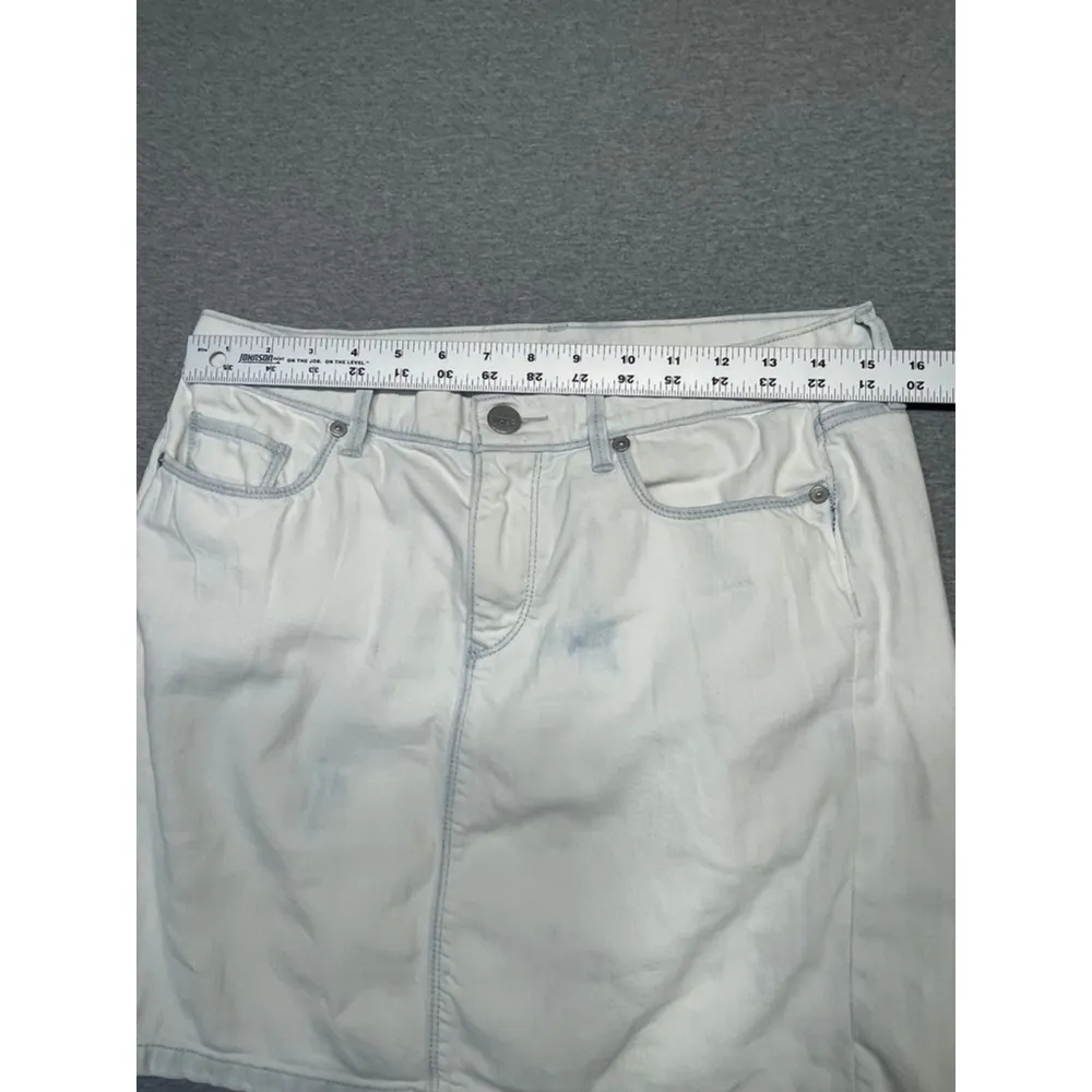 Women's  Denim Skirt, Size 10 White - Image 5