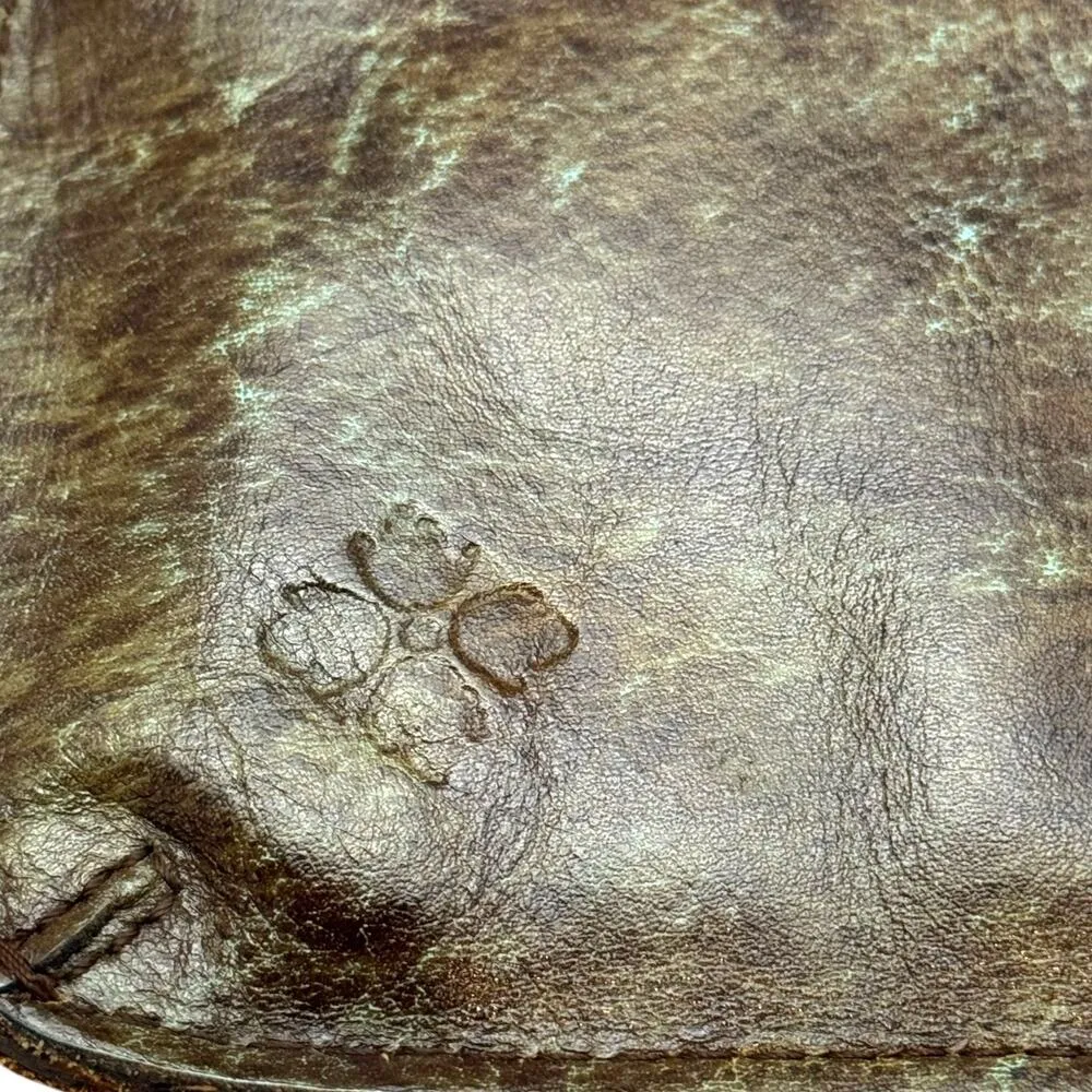 Patricia Nash St Croce Tooled Leather Wristlet Turquoise Brown - Image 3