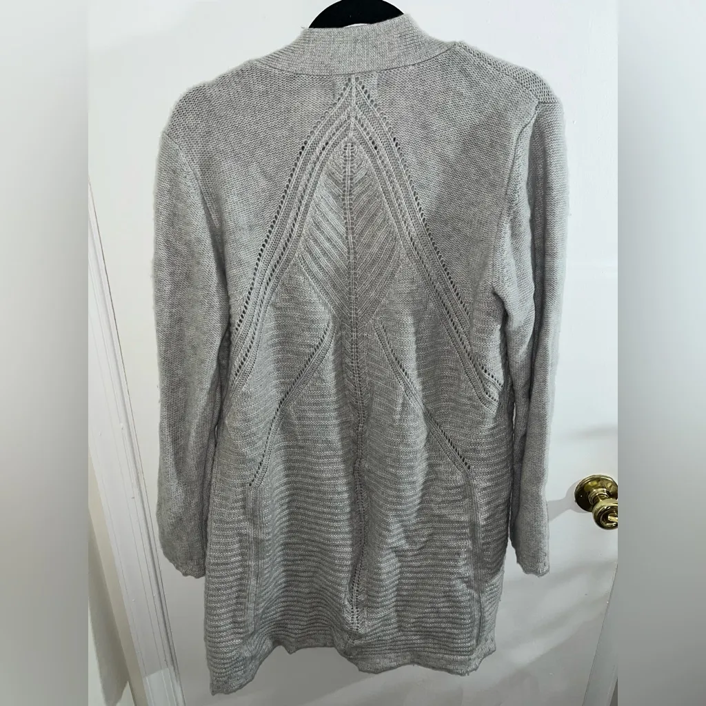 Bloomingdale’s Cashmere Open Cardigan Gray Size XL - Image 6