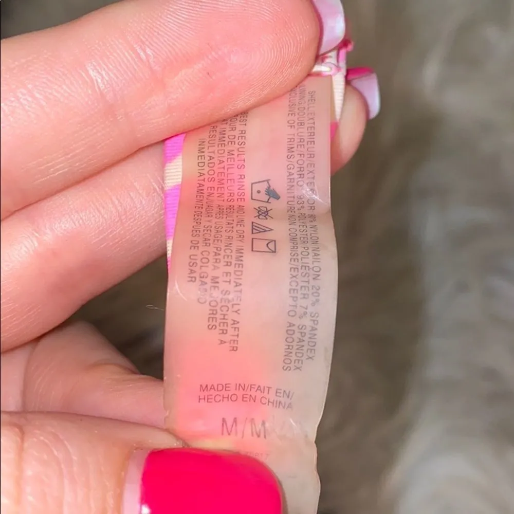 ✨ VS Pink Zebra Twist Front Bandeau Bikini Top✨ - Image 4