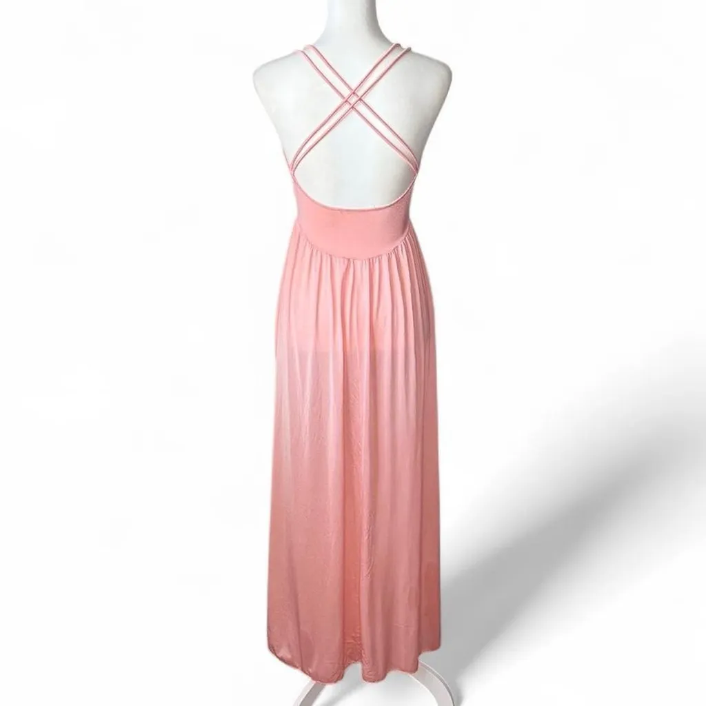 Vintage Olga Maxi Slip Pink - Image 4