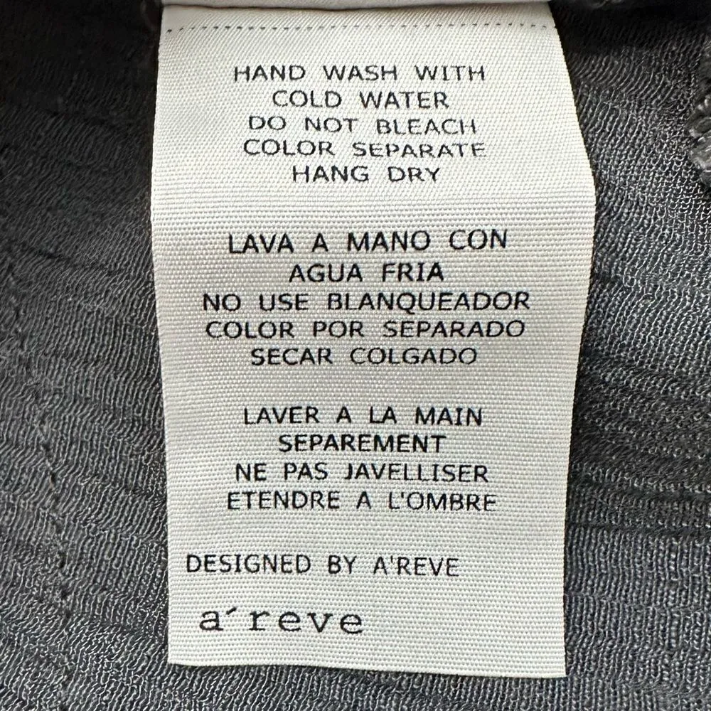 a’reve Wool Blend Gray Ruffle Lace Hemline Tunic Top Size M - Image 12