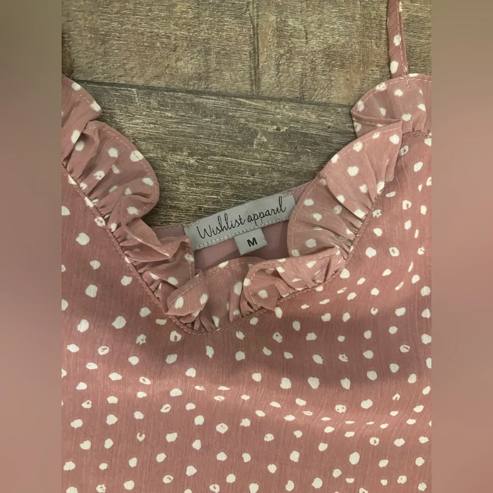 Wishlist  apparel size medium women's polka dot tank top - Image 3