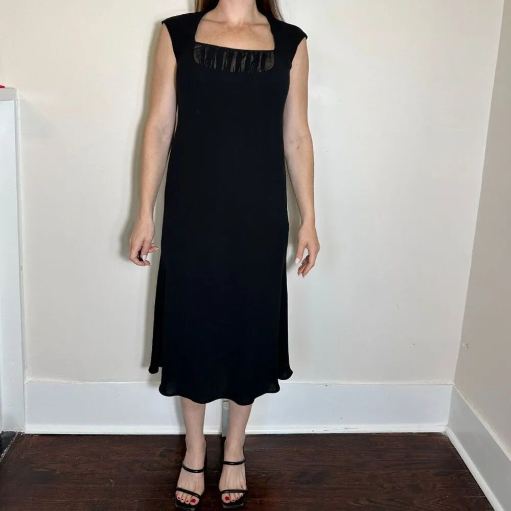 Vintage Jones New York Black Midi Dress Size 10P - Image 3