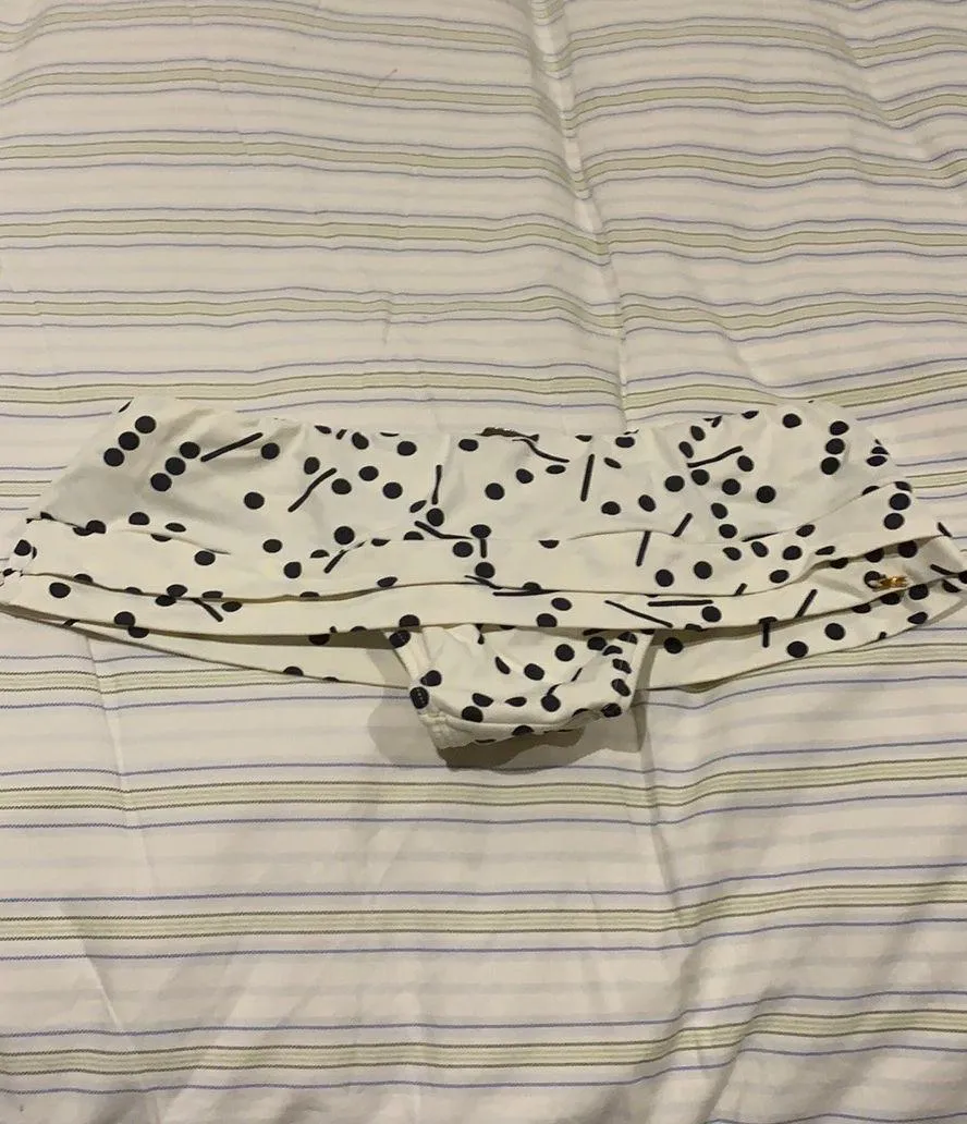 Black polkadot strapless bikini - Image 4