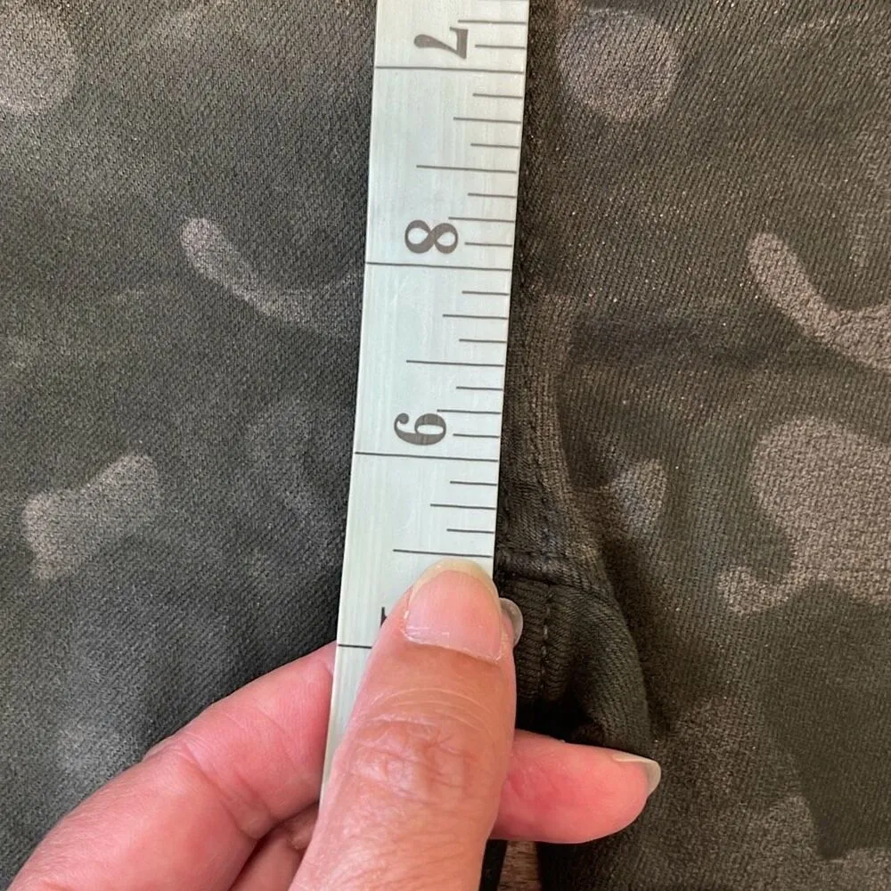 Joe's Jeans Womens Coated Laser Camo The Icon Mid Rise Skinny Ankle Green Size 2 - Image 12