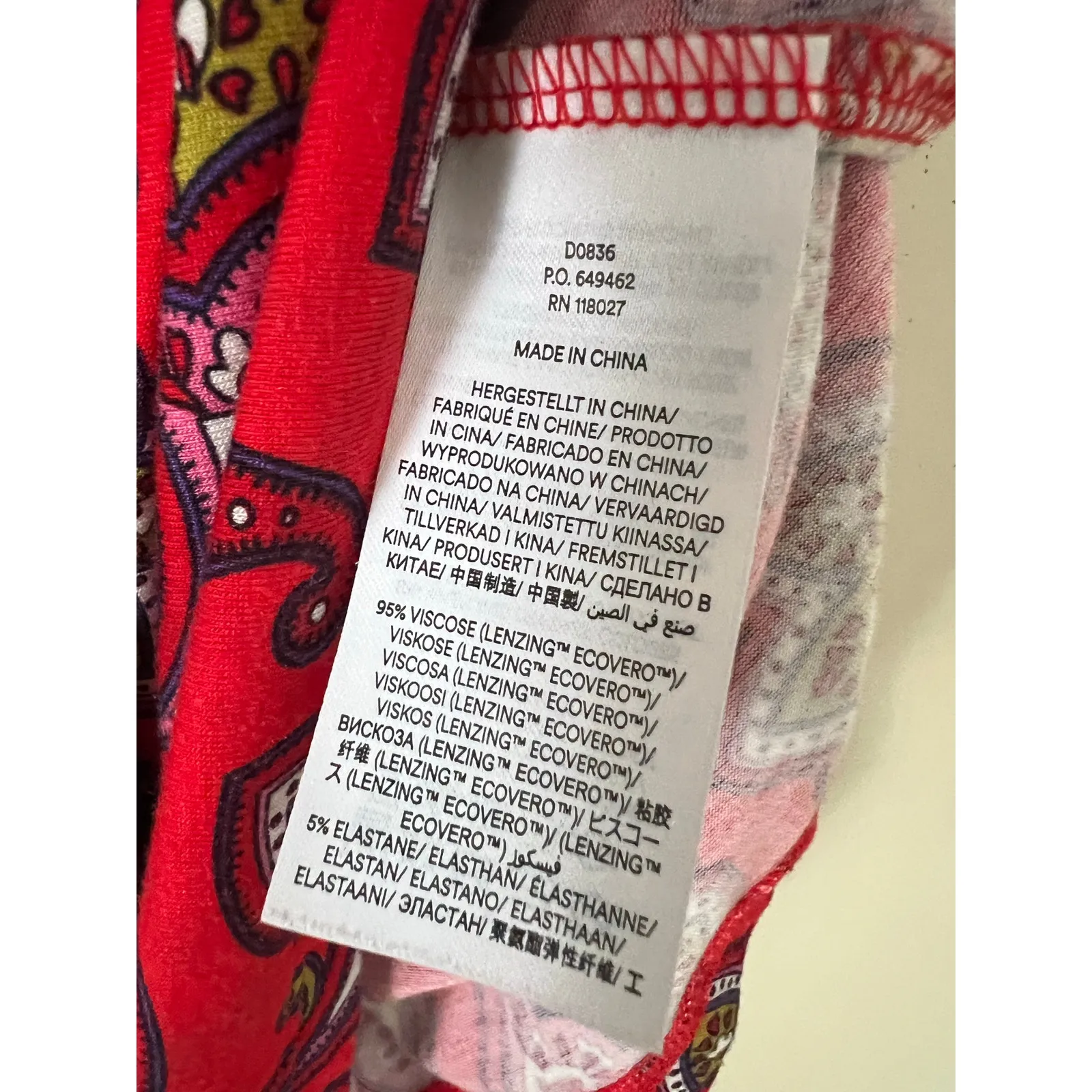 Boden Thea Long Sleeve Jersey Paisley Red Women's Dress A - Image 5