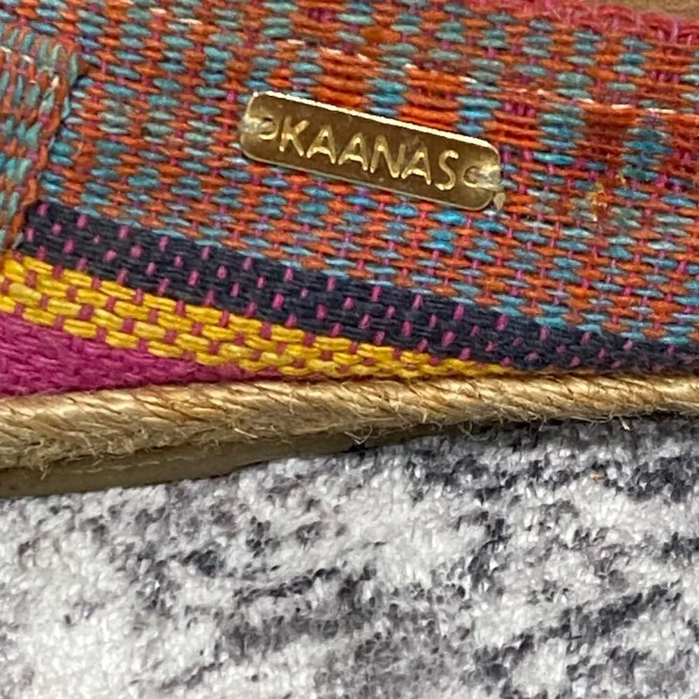 Kaanas Striped Espadrille Flats Size 36 - Image 7