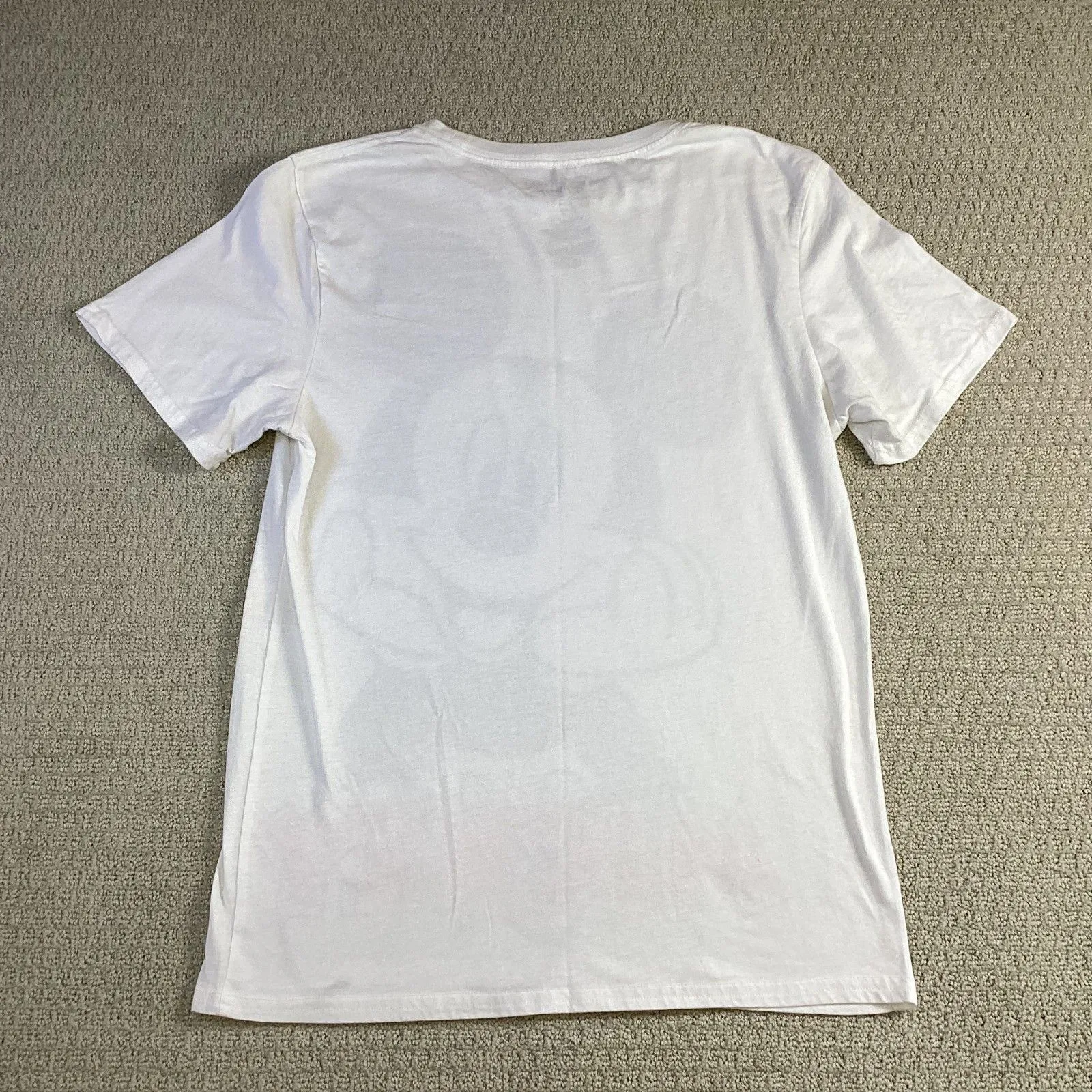 Disney Mickey Mouse T-Shirt White Graphic Tee Cartoon Character Medium‎ - Image 2