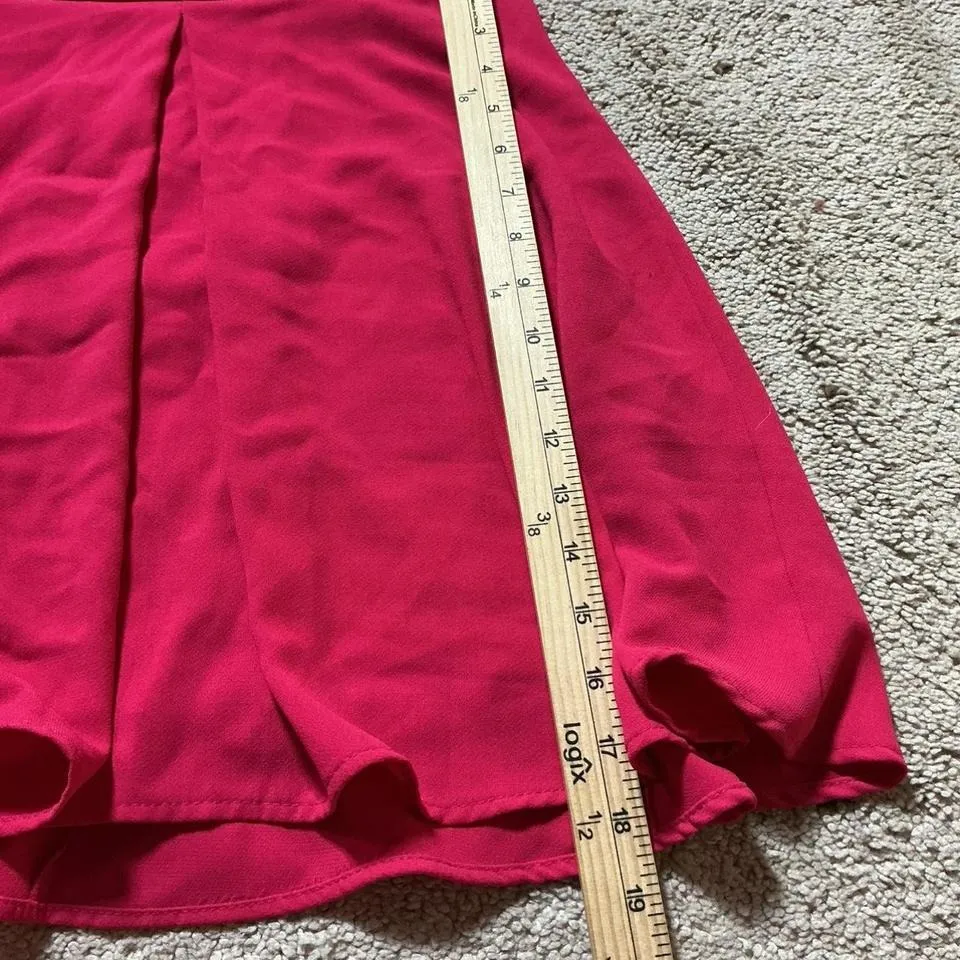 EVERLY Women's Pink Flared Skirt Pleated A - Image 7