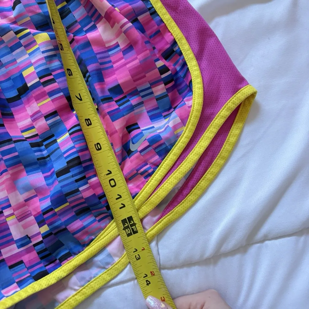 Nike Shorts Womens Size Large Pink Dri-Fit Lined Athletic Running Drawstring - Image 3